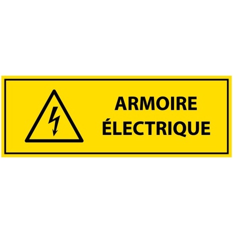 Panneau danger - Armoire électrique - Vinyle souple autocollant