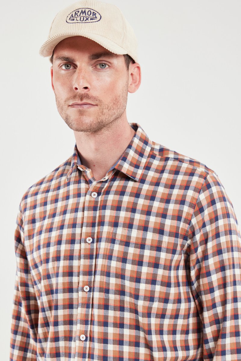 Chemise à carreaux confort - coton