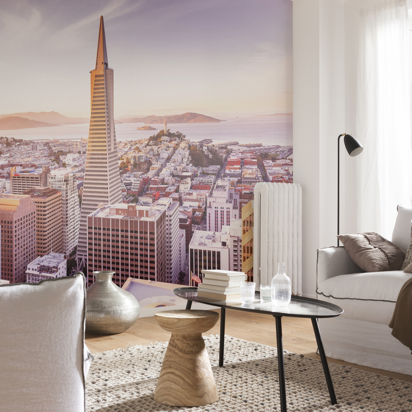 Papier-Fototapete SAN FRANCISCO MORNING - bunt - 368x254 cm