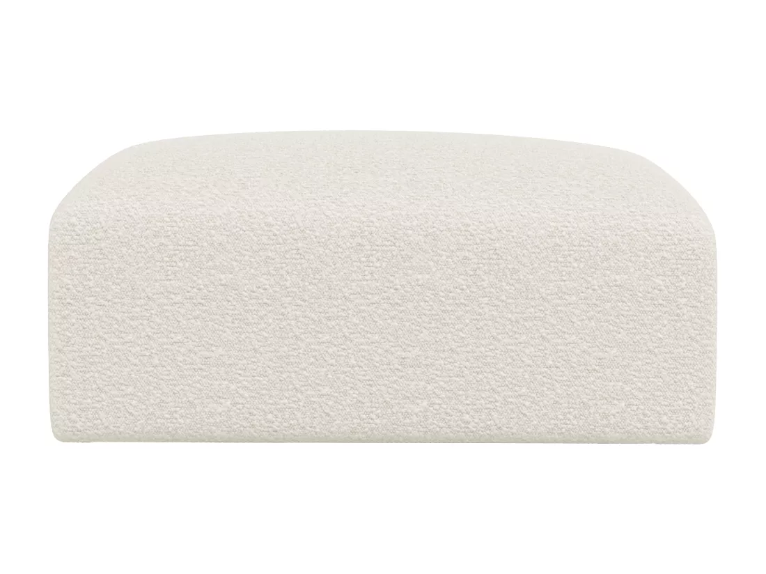 Pouf en tissu bouclette blanc POGNI de Maison Céphy