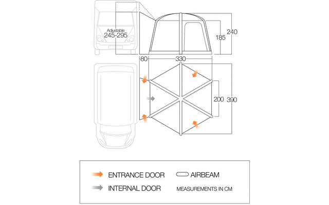 Vango HexAway Pro Air Bus- &  Wohnmobil aufblasbares Vorzelt
