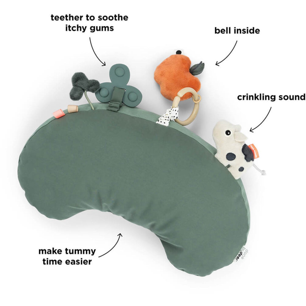 Køb DonebyDeer Grøn Tummy time aktivitetspude Tiny farm