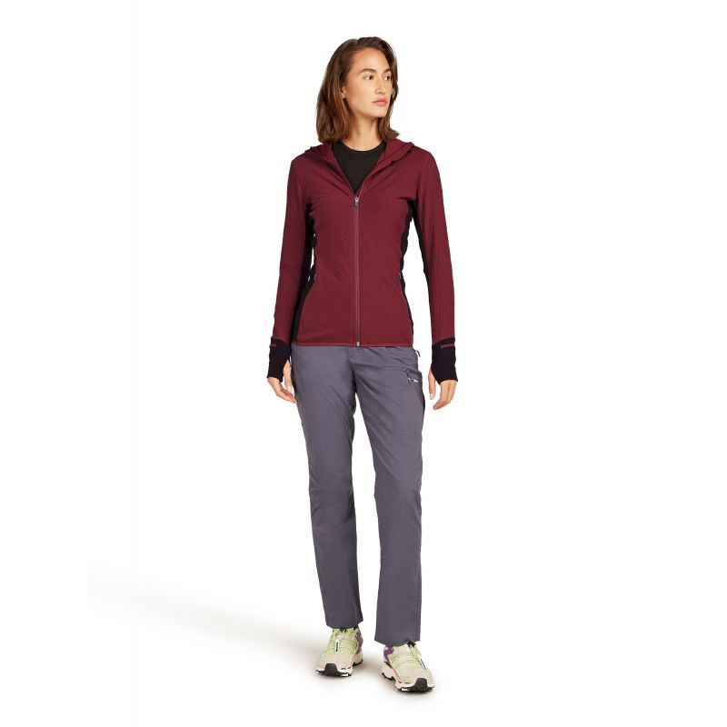 Descender LS Zip Hoodie - Polaire en laine mérinos femme