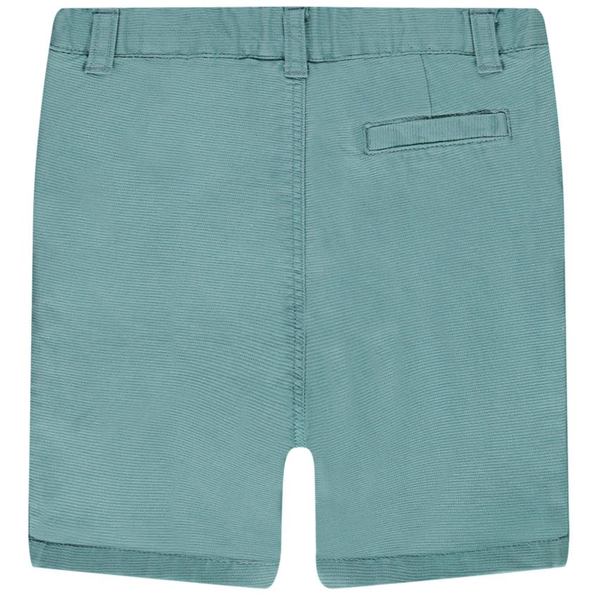 Bermuda en coton fantaisie uni pour bébé garçon - Kaki