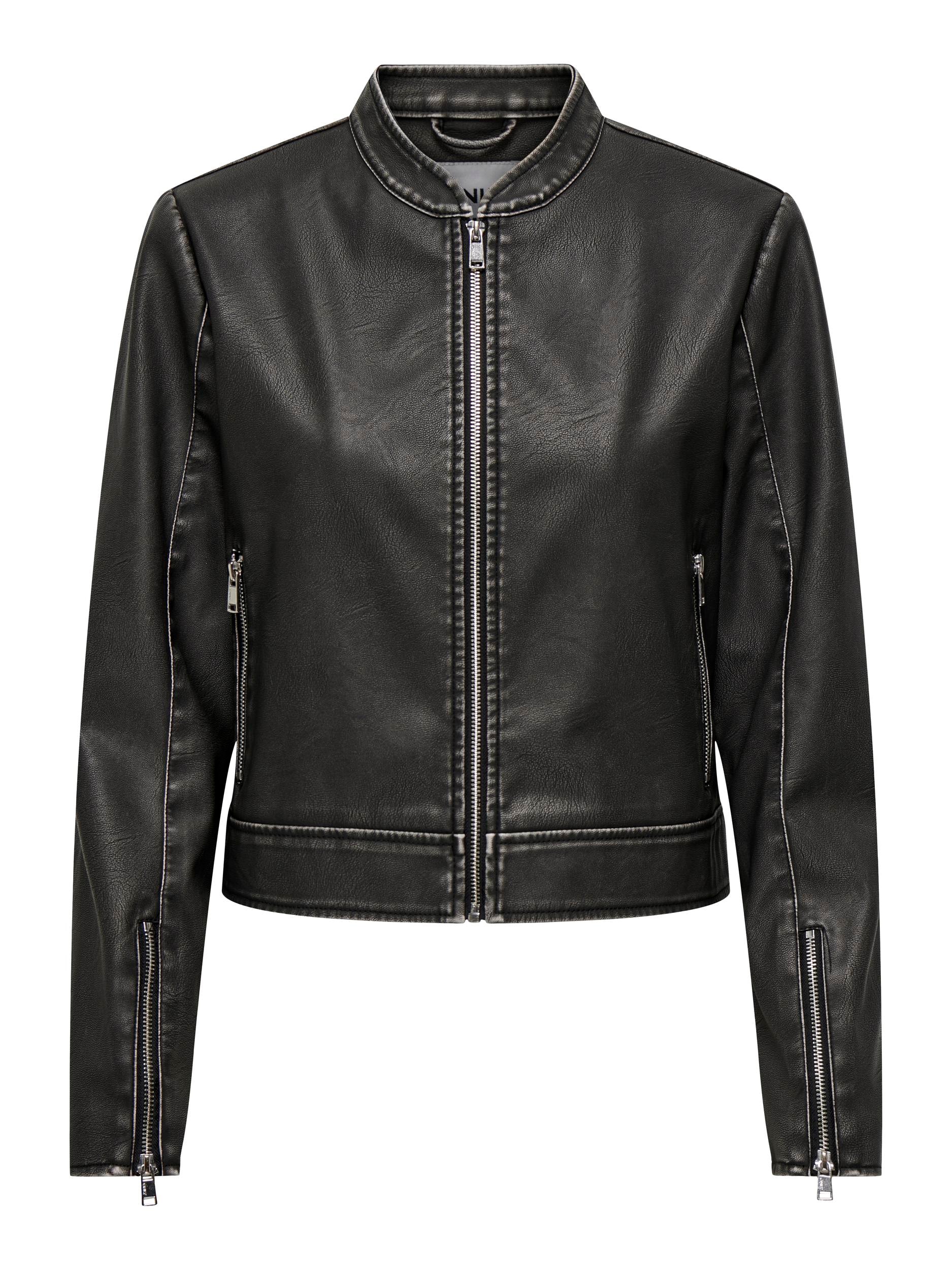 ONLY Lederjacke »ONLMINDY FAUX LEATHER WASHED JACKET OTW«