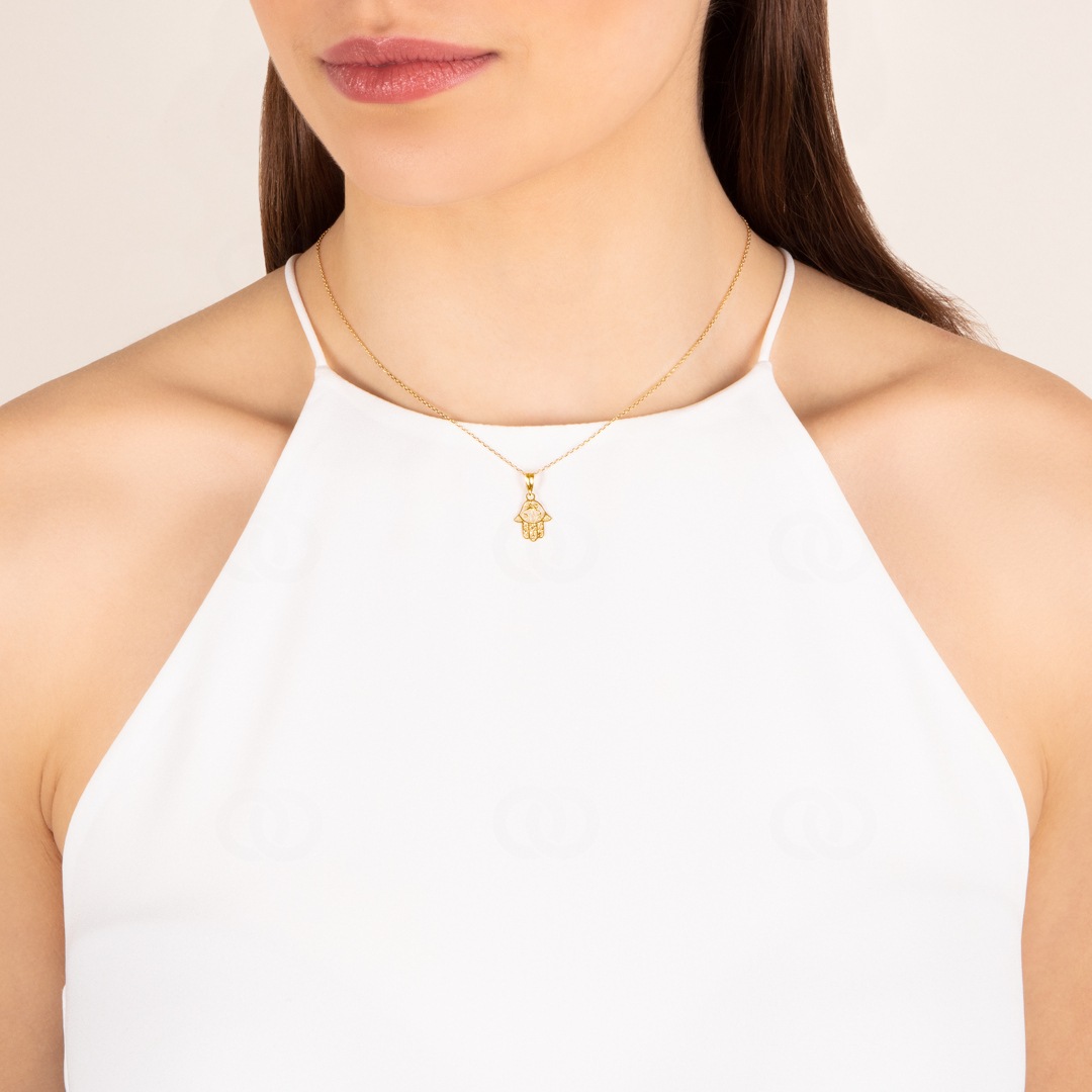 Anhänger 750/18 K Gelbgold Fatimas Hand