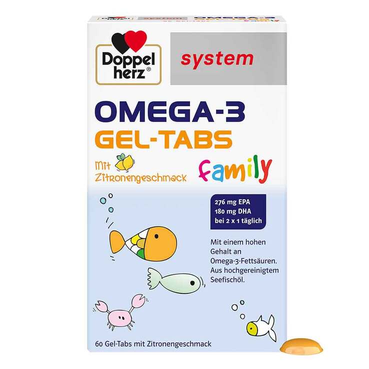 Doppelherz Omega-3 Gel-Tabs family system , 60 St
