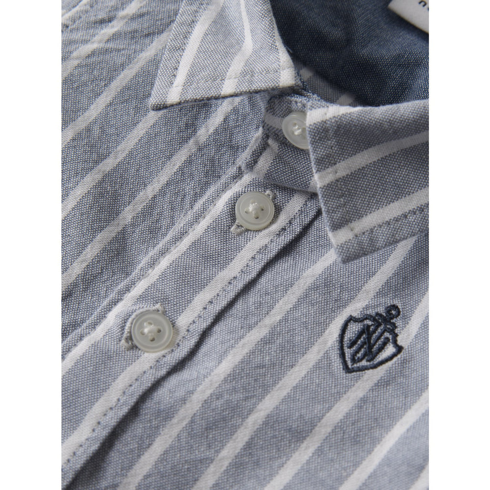 Køb Name It Flint Stone Thin Stripe - Bright White Nbmrekid Shirtbody