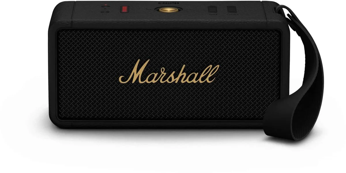 Marshall Middleton Noir et Gold (Black and Brass) Enceintes Bluetooth portables
