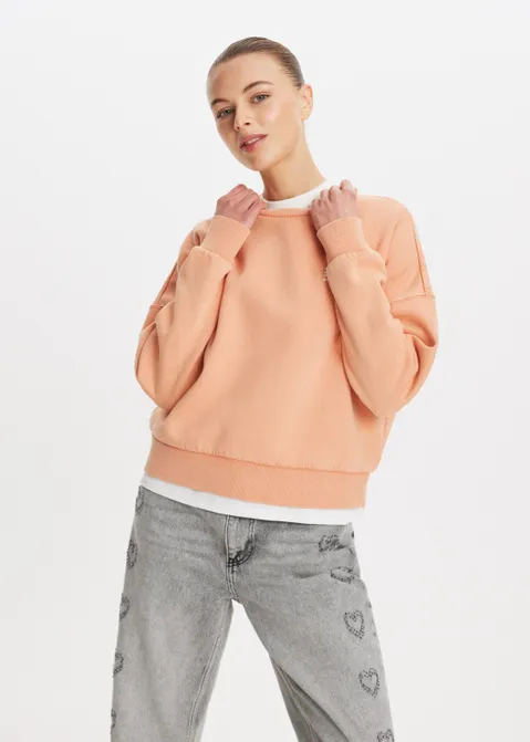 Sweater met print new york rood (PEACH)