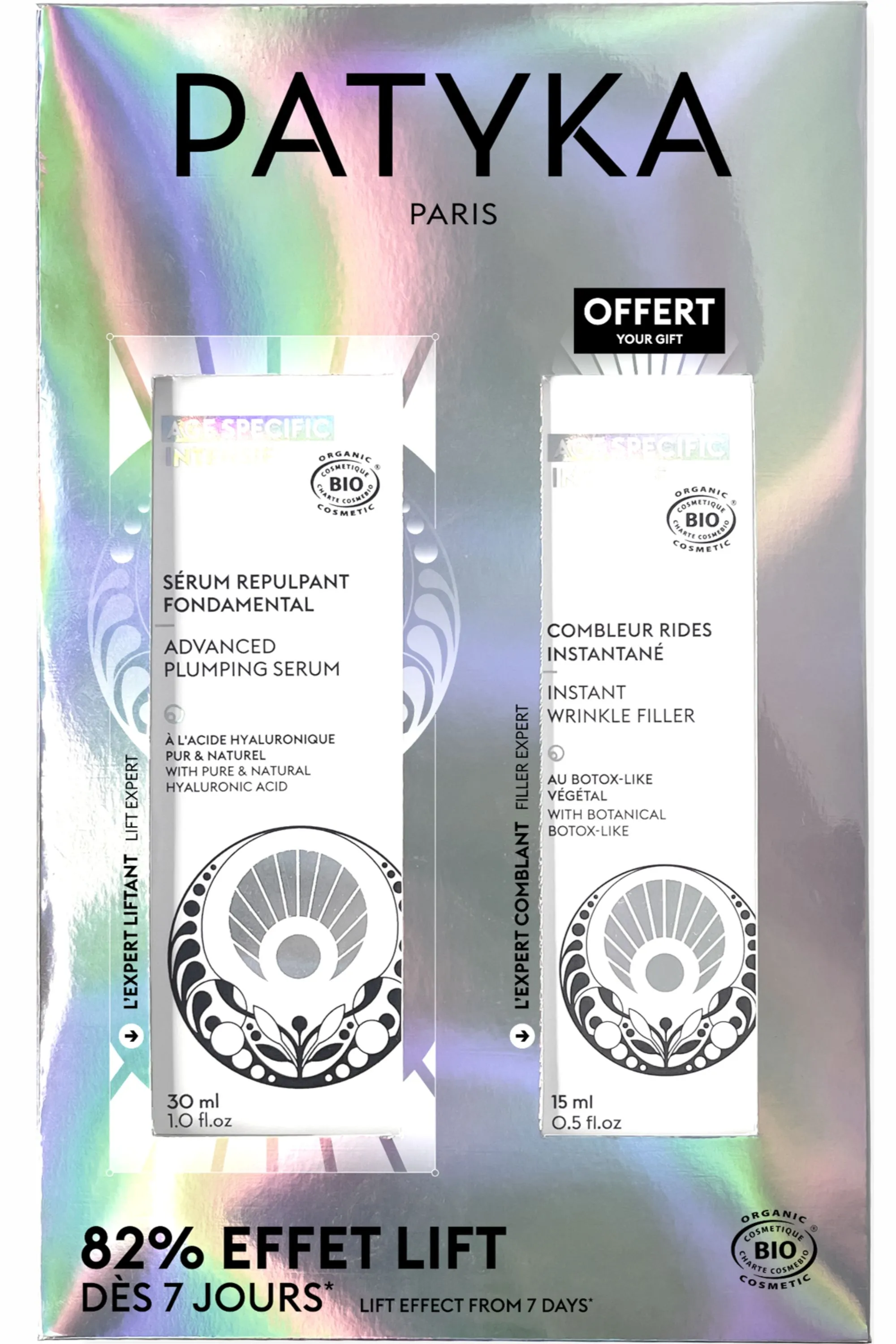Patyka Duo de soins experts anti-âge avec combleur rides instantané offert-45 ml