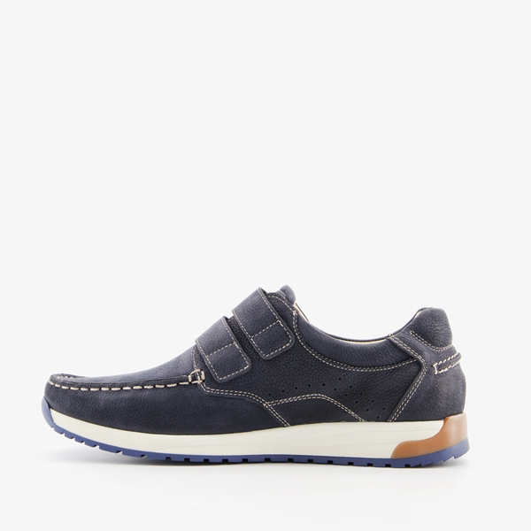 Van Beers leren heren instappers blauw