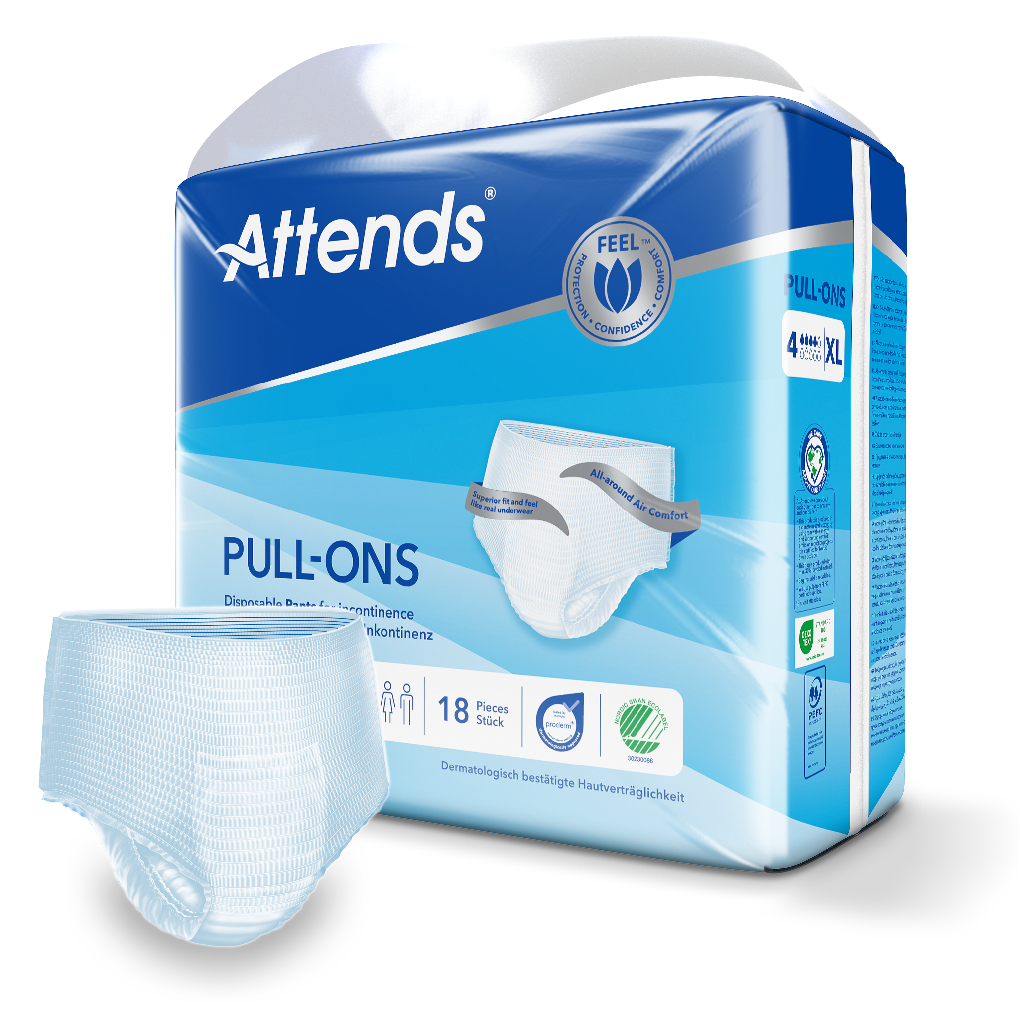 Attends Pull-Ons 4 Maat Xl (18 Stuks)