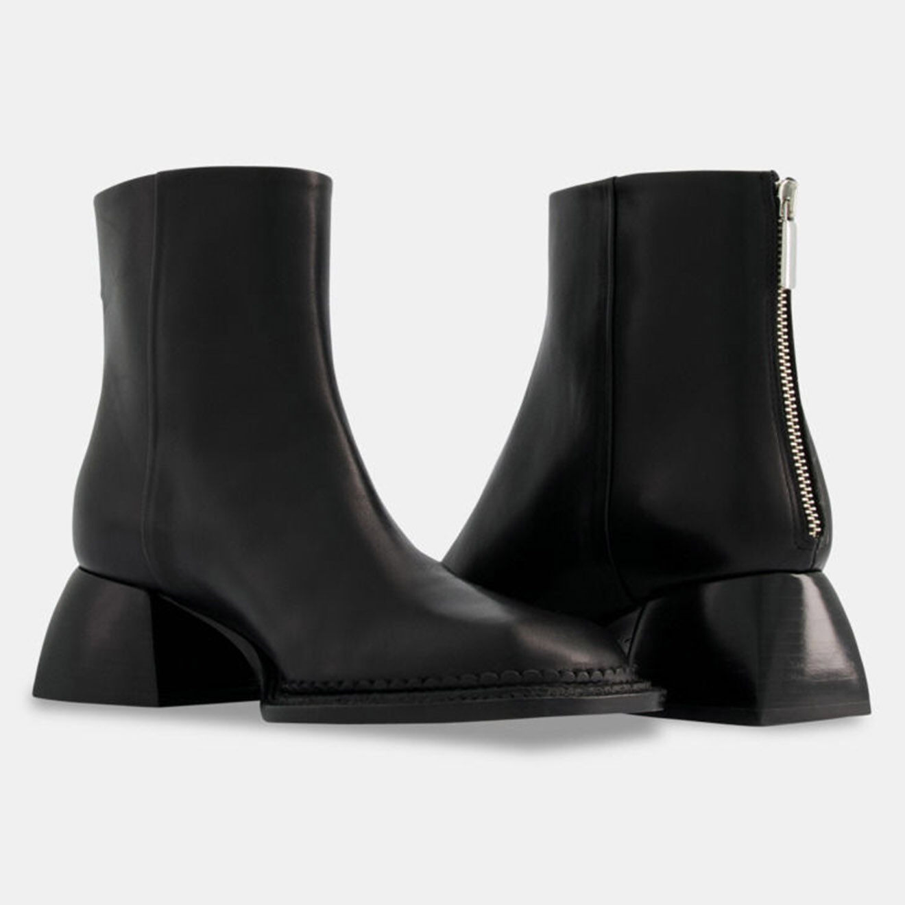 Nodaleto Boots en Cuir Line noires - Talon 5 cm