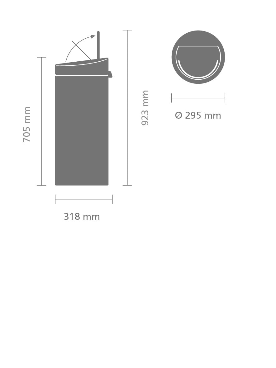 brabantia Mülleimer TOUCH BIN NEW Soft Beige