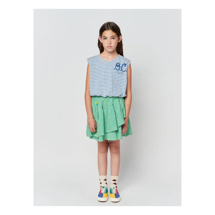 Bobo Choses Jupe Coton et Lin Vichy | Vert