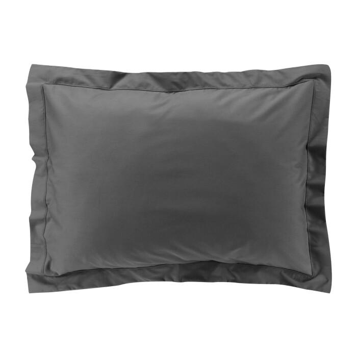 TAIE OREILLER 50X70CM PERCALE UNI 78 FILS ACIER