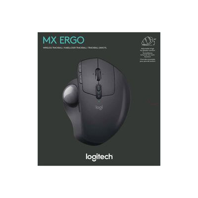 Logitech MX Ergo - souris sans fil ergonomique avec trackball pour droitier - noir