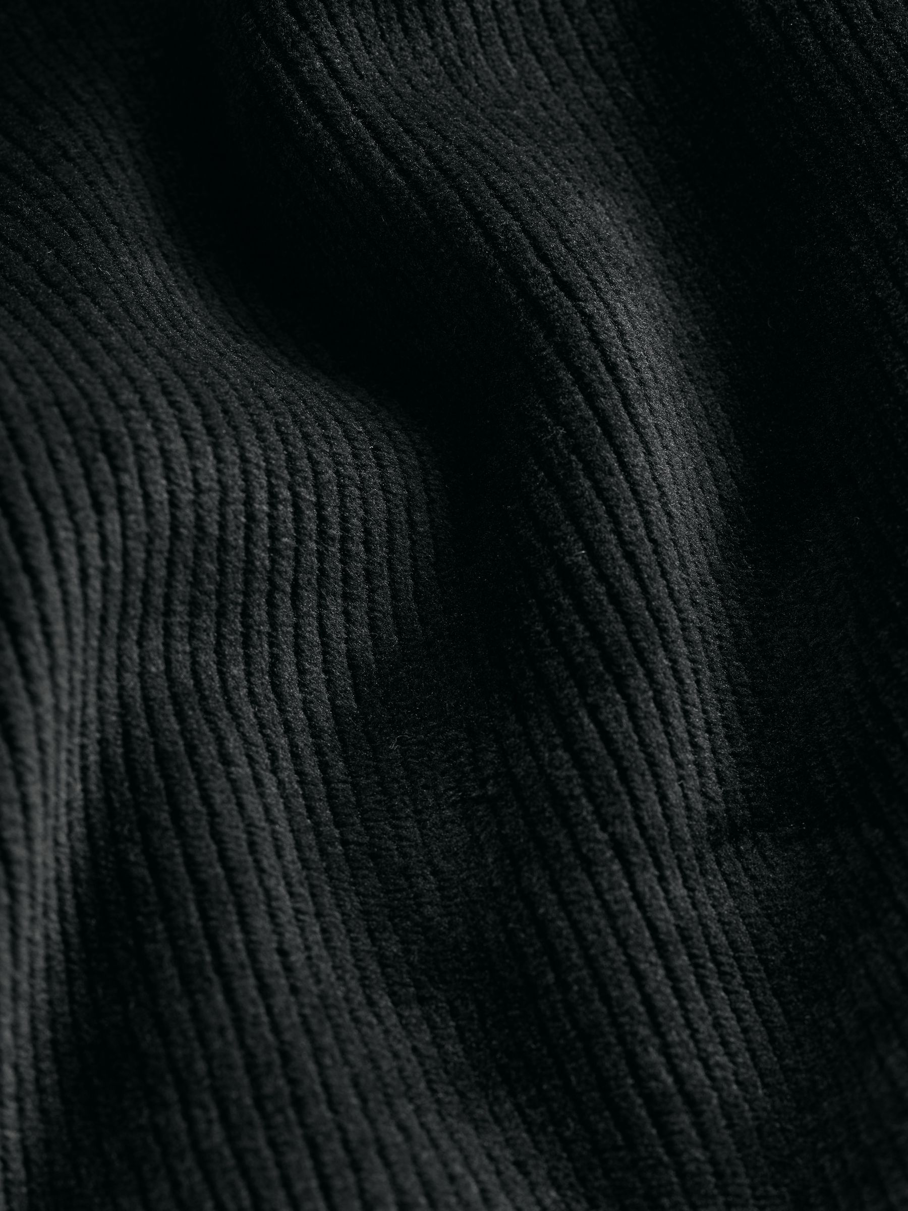 Antraciet - Jersey Textured Ribbed Hoodie