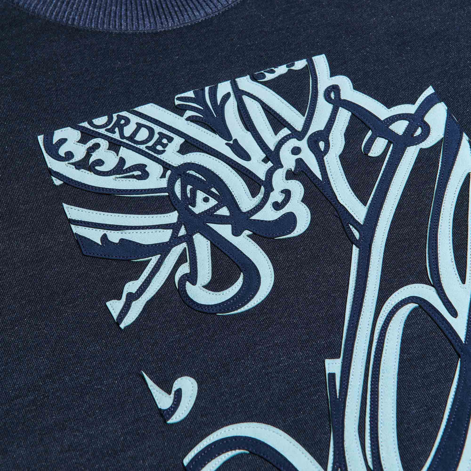 Sweat Frame Scritto Avec Effet Suede