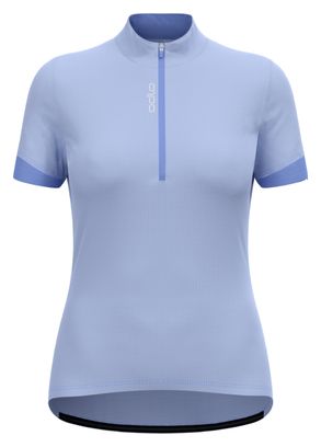 Maillot Manches Courtes Femme Odlo Essentials 1/2 Zip Bleu