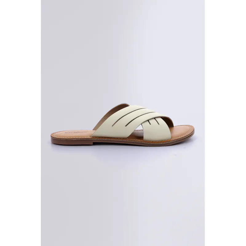 Kick day Beige clair MULES Cuir Femme