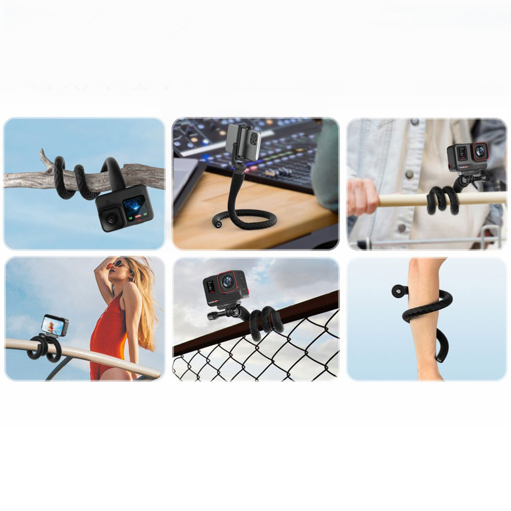 Flexibler Universal Aluminium Octopus Mount für GoPro / Kameras mit 360° (510mm) - Schwarz