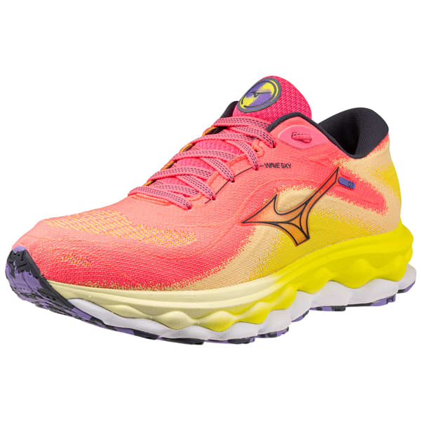 Chaussure running MIZUNO WAVE SKY 7 W HIGH-VIS PINK/OMBRE BLUE/BOLT NEON