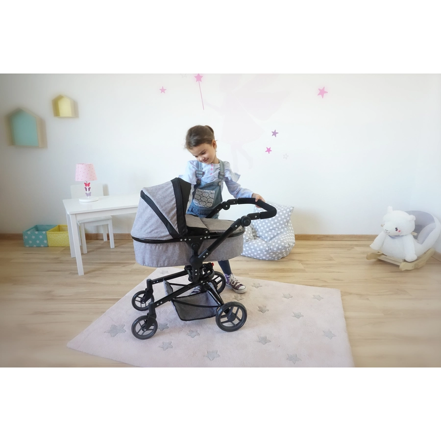 knorr toys® Puppenwagen Boonk - stone black grau
