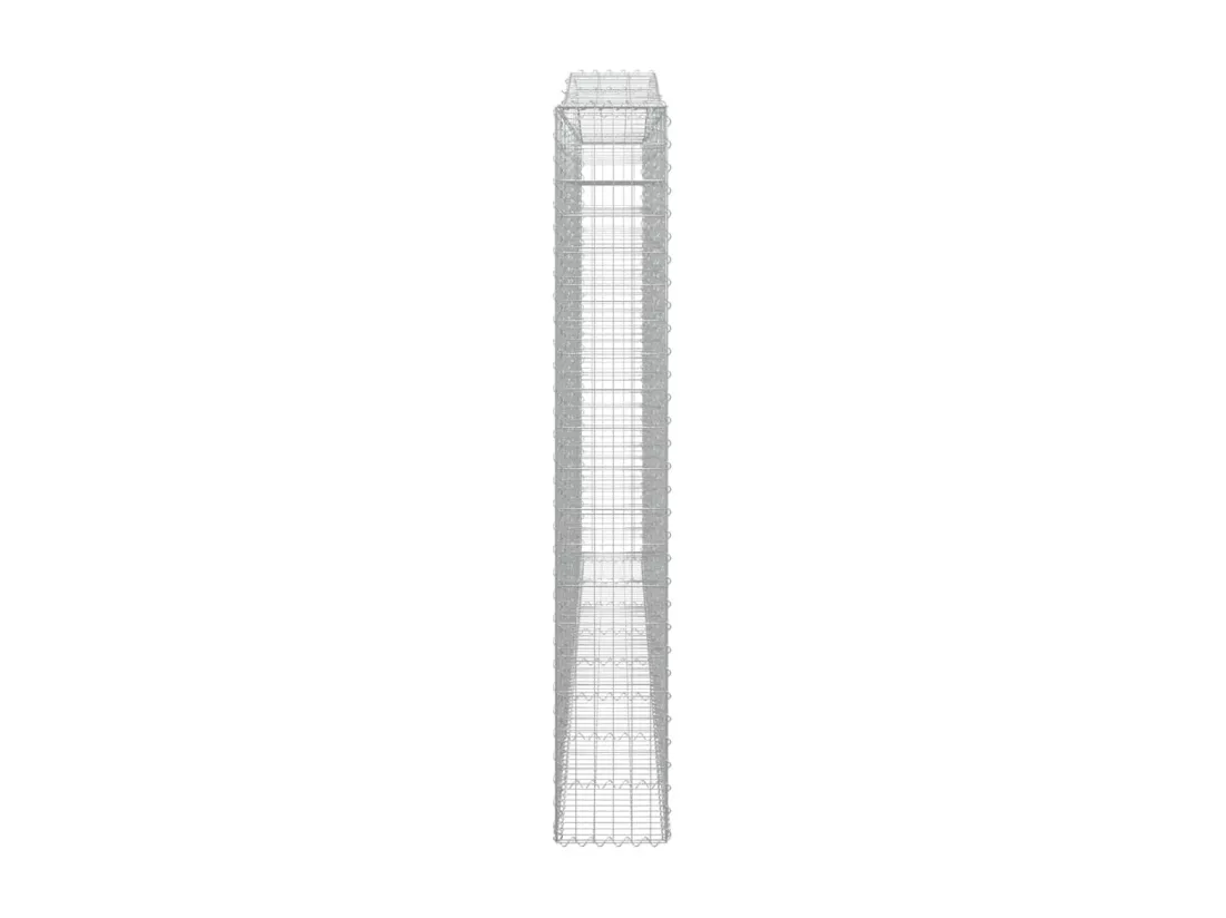 Panier de gabions arqué 400x30x200/220 cm Fer galvanisé