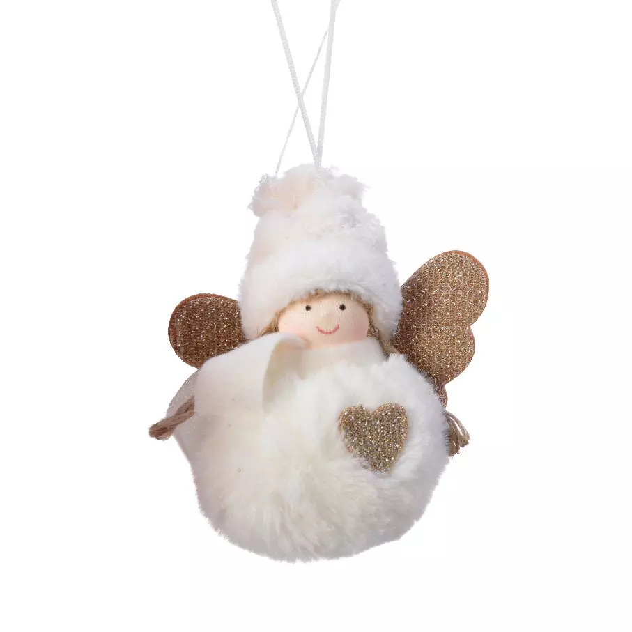 Fée à suspendre (H11 cm) Moana Blanc