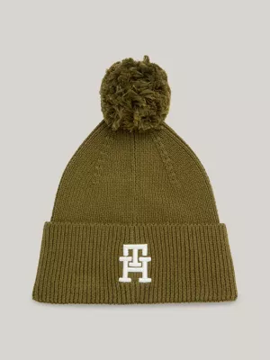 Gorro infantil de tricô com pompom