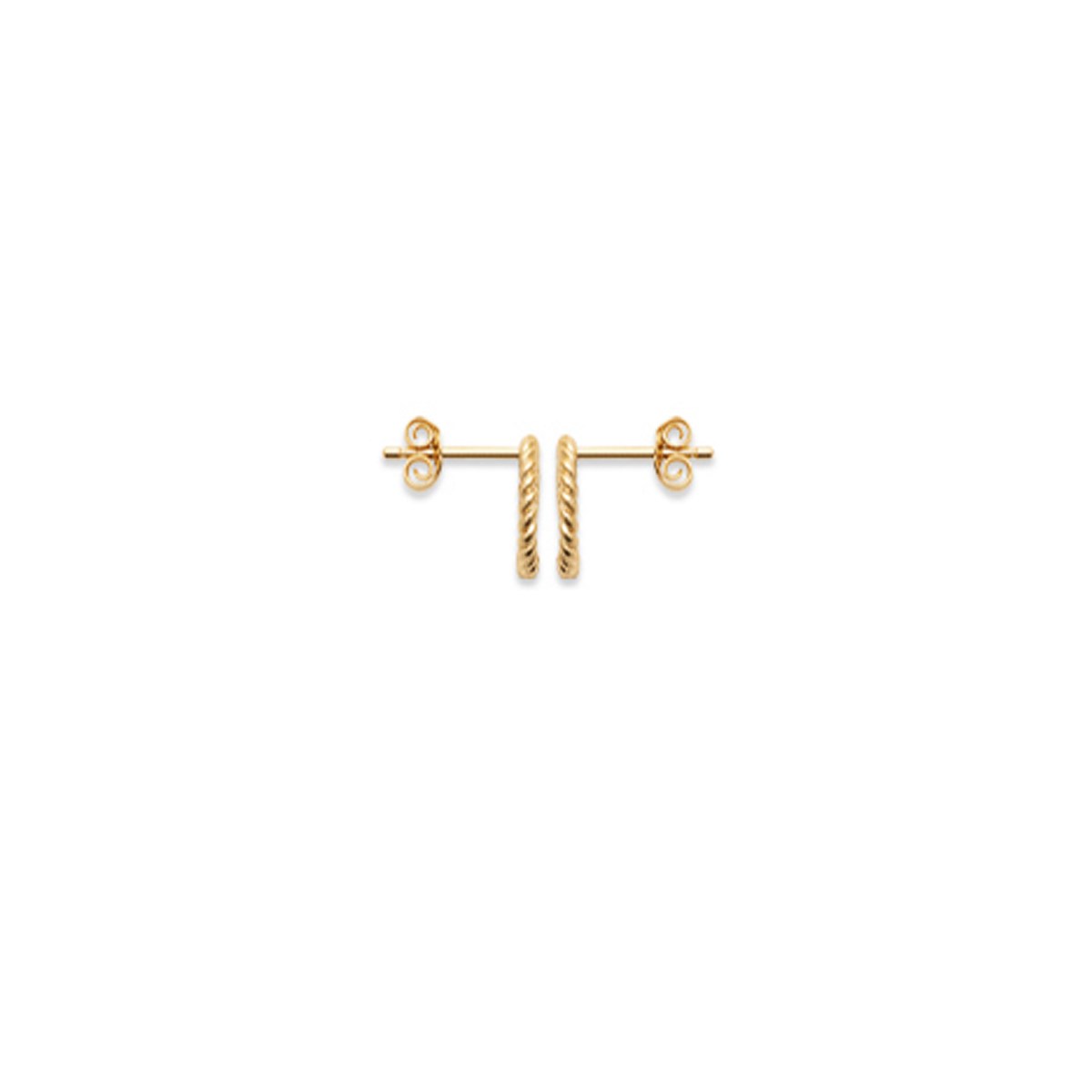 Puces d'oreilles ronde plaqué or ou argent LINA - Bijoux Privés Discovery