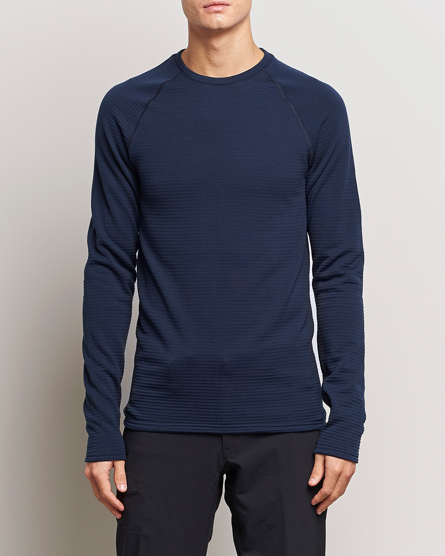 Houdini Desoli Merino Thermal Crew Blue Illusion