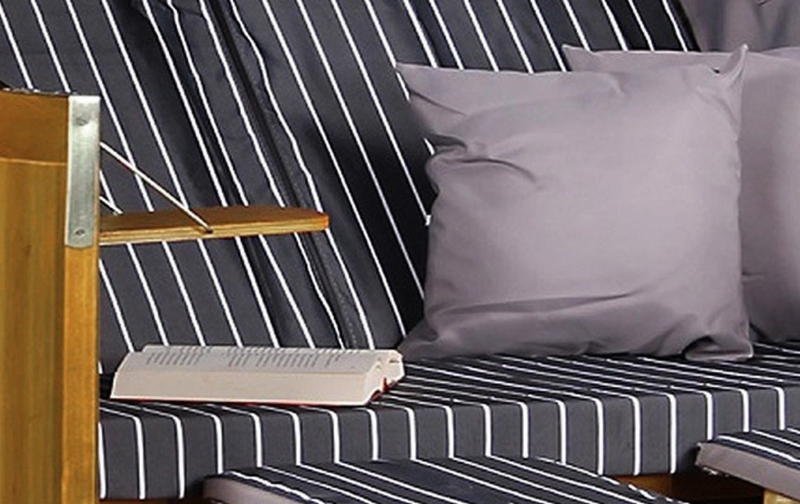 Baltic PE strandstoel, wit, Royal Anthracite design