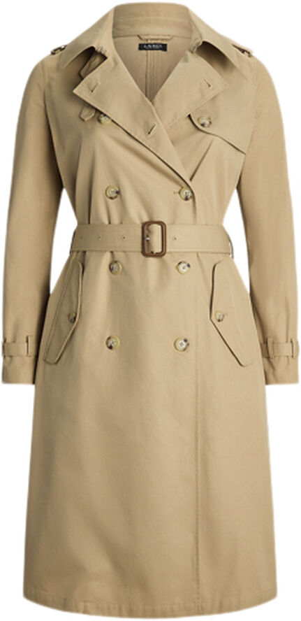 Lauren Ralph Lauren Water-Repellent Belted Twill Trench Coat Birch tan