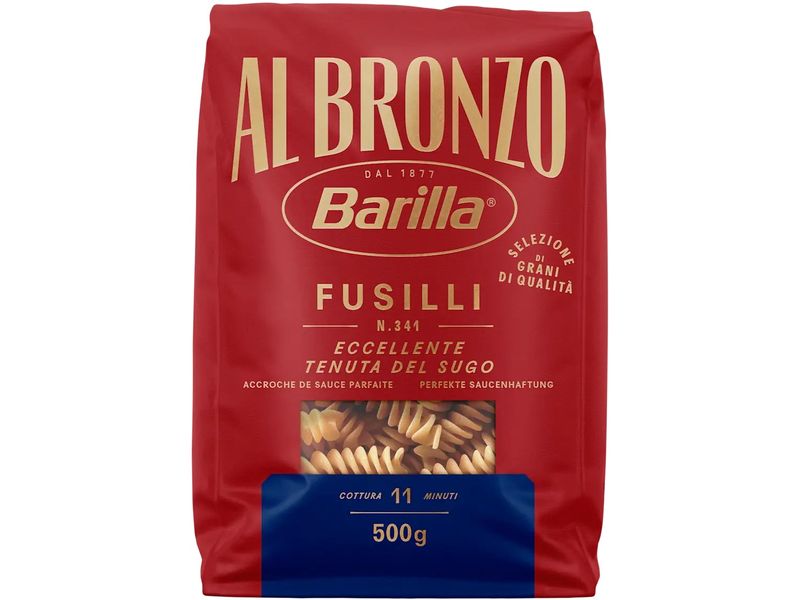 Barilla Teigwaren Al Bronzo Fusilli 500 g Pasta aus Hartweizengriess