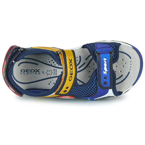 Geox - J SANDAL ANDROID BOY - Bleu / Jua/ Rouge
