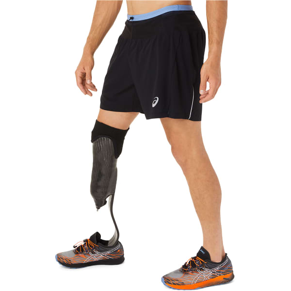Short running ASICS FUJITRAIL SHORT PERFORMANCE BLACK/BLUE HARMONY