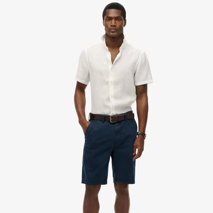 Superdry Vacation Linen SS Overhemd Heren