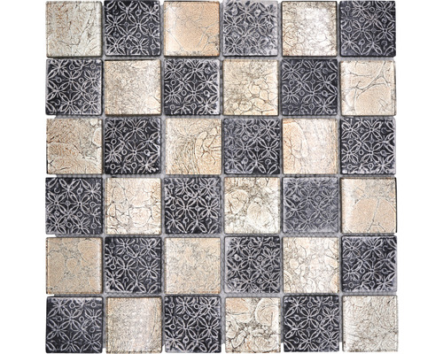Glasmozaïek XCM 8OP4 grijs/beige 30x30 cm