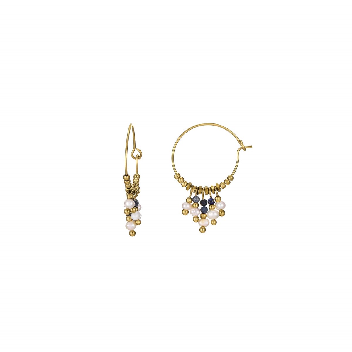 Boucles Paloma pierres et nacre