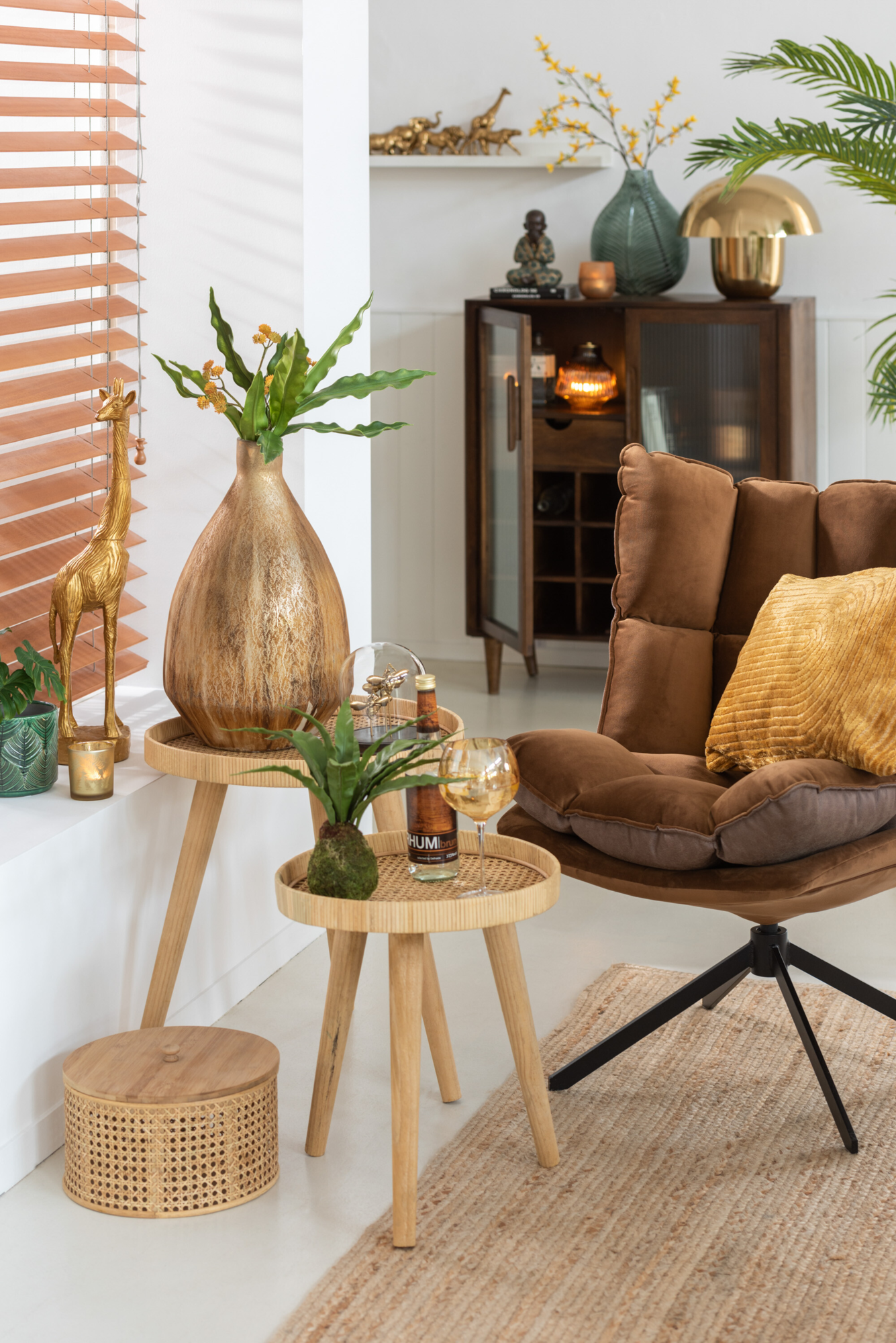 Fauteuil Serena bruin