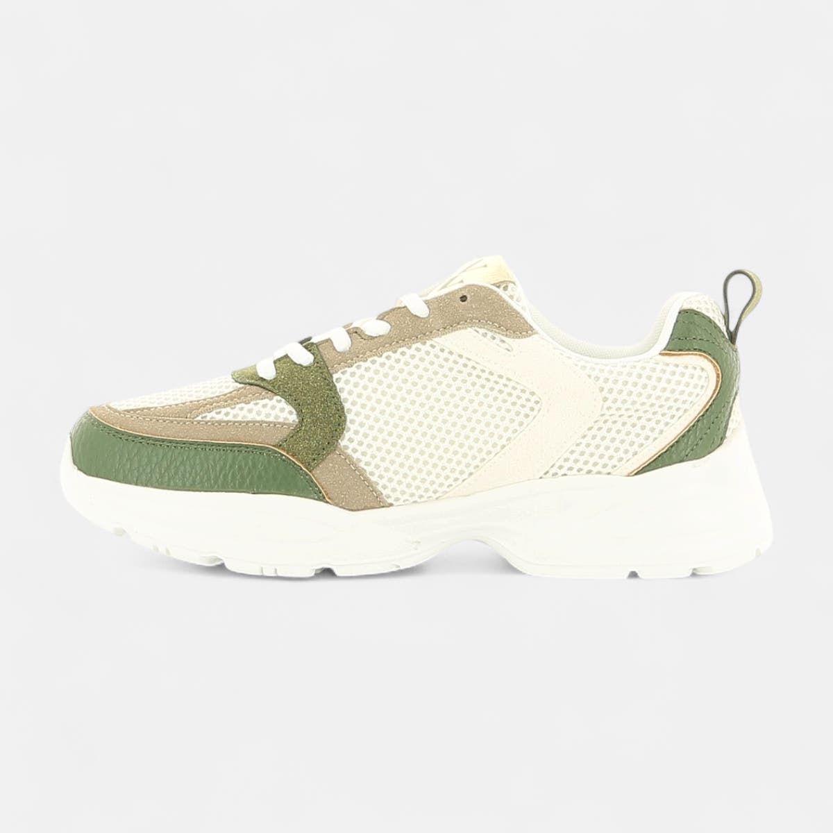 Baskets basses Femme kaki
