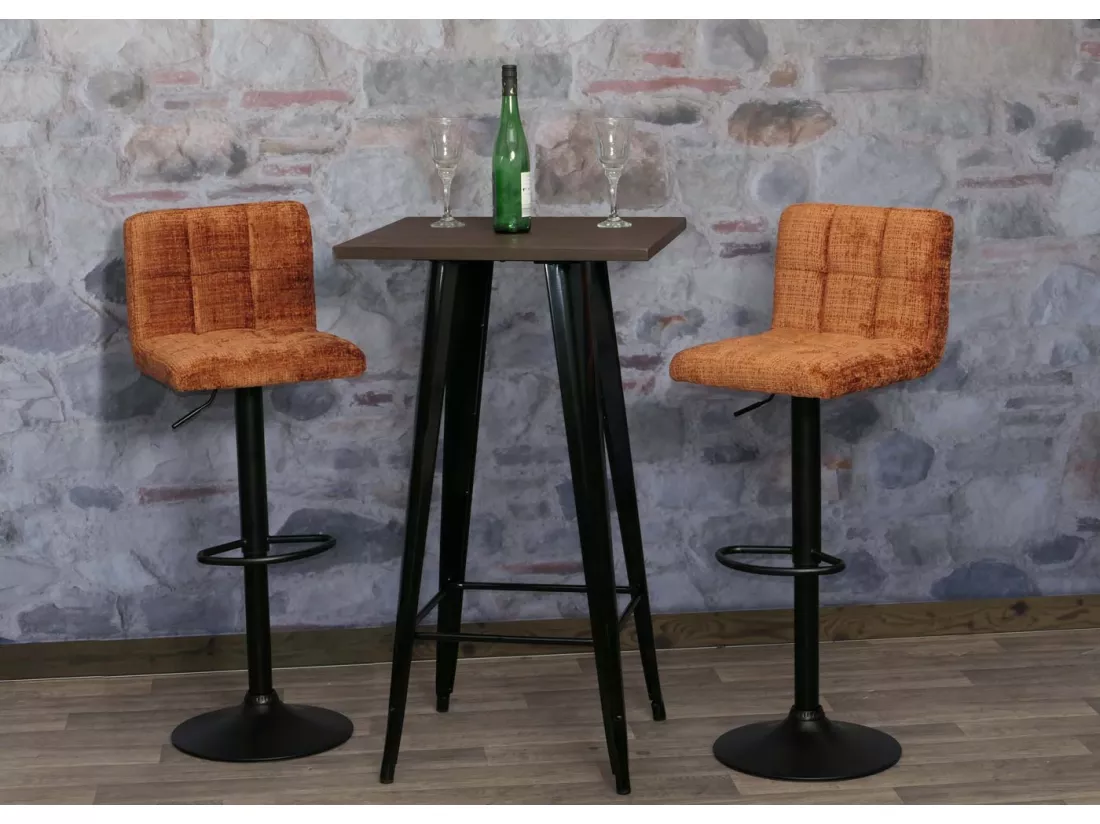 Tabouret de bar MCW-G87 (lot de 2), terracotta