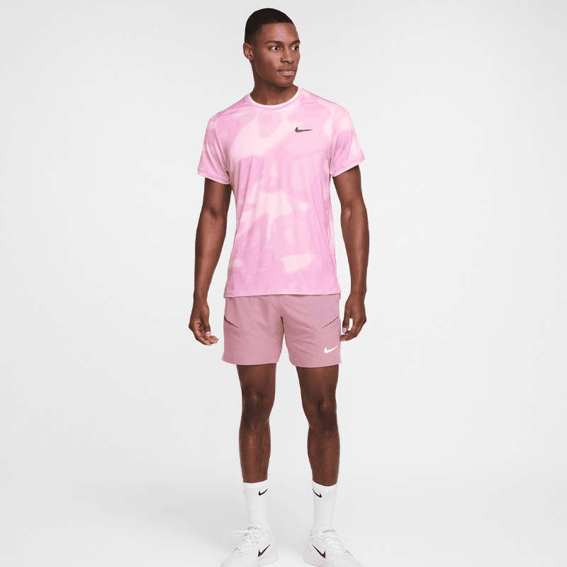 Tee-shirt de tennis Nike Court Dri-Fit Advantage rose