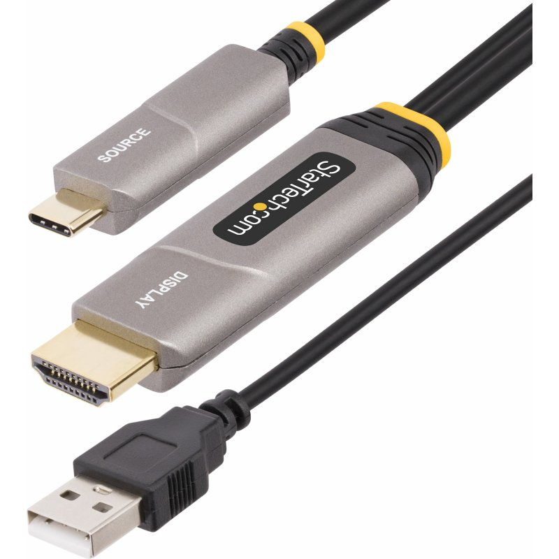 StarTech.com Câble USB-C vers HDMI 2.0 Optique Actif (AOC) de 15,2m, 4K 60Hz, Classé CL3, Câble Optique Actif, Câble Adaptateur USB Type-C vers HDMI Unidirectionnel