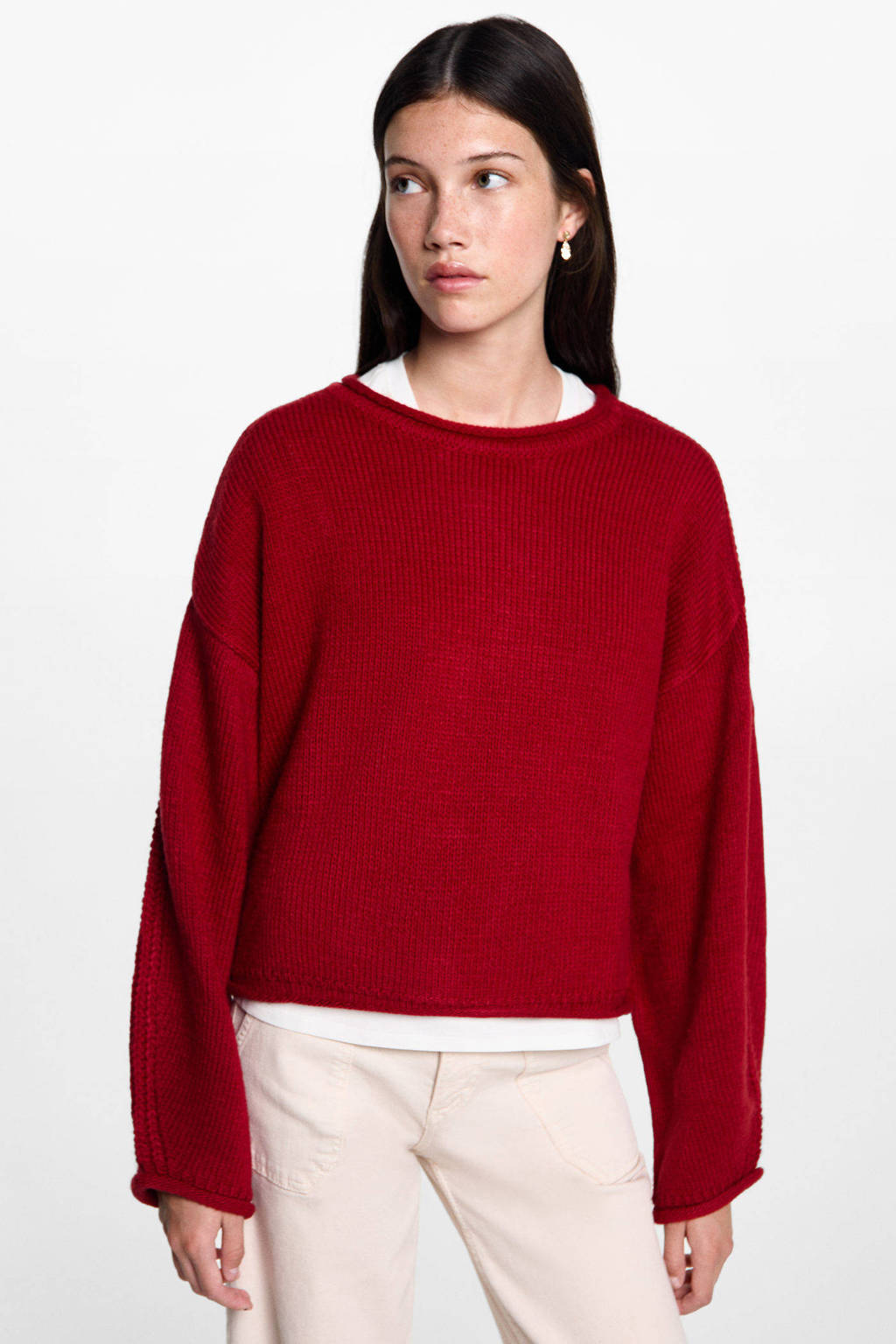 MANGO TEEN gebreide trui rood