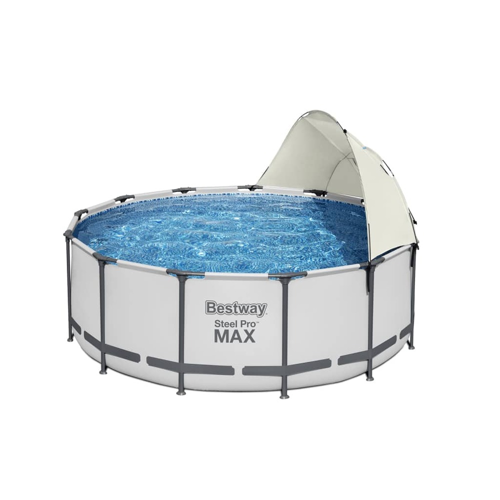 Auvent de piscine hors sol blanc