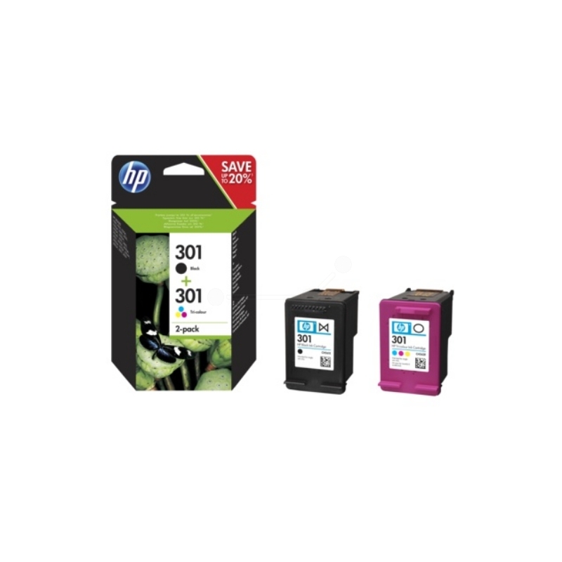 HP 301 Tintenpatronen Multipack, farbig, schwarz